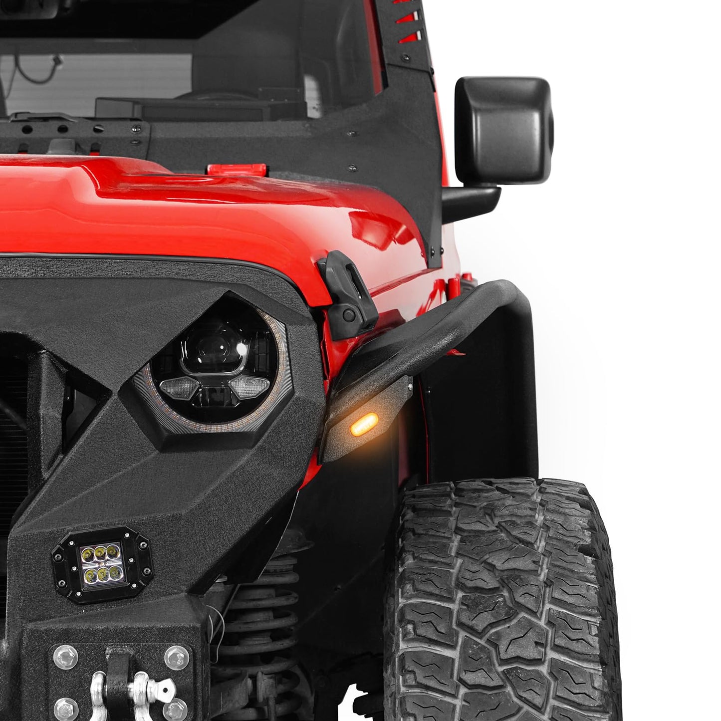 JL High Clearance Steel Fender Flares with Lights for Jeep Wrangler