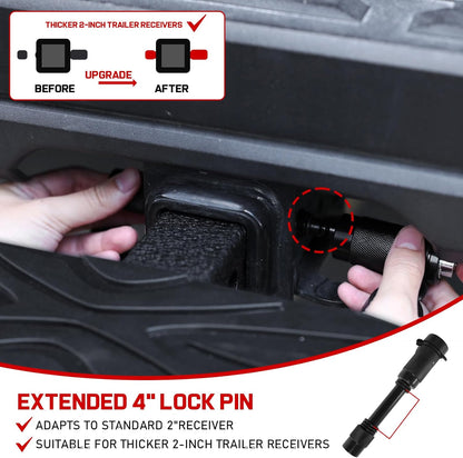 Double Layer 2" Hitch Step - Dual-Stage Anti-Slip, Universal Fit for Trucks/SUVs