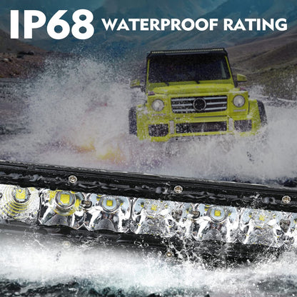 32" Single Row LED Light Bar - 30000LM Flood/Spot Combo for Pickup/SUV/ATV/UTV