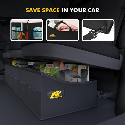 MIKKUPPA Truck Under Seat Storage - Replacement for 2015-2024 Ford F150 F250 F350, for 2 Compartments for Bench Seat Truck Tool Box Organizer Underseat Storage Bag