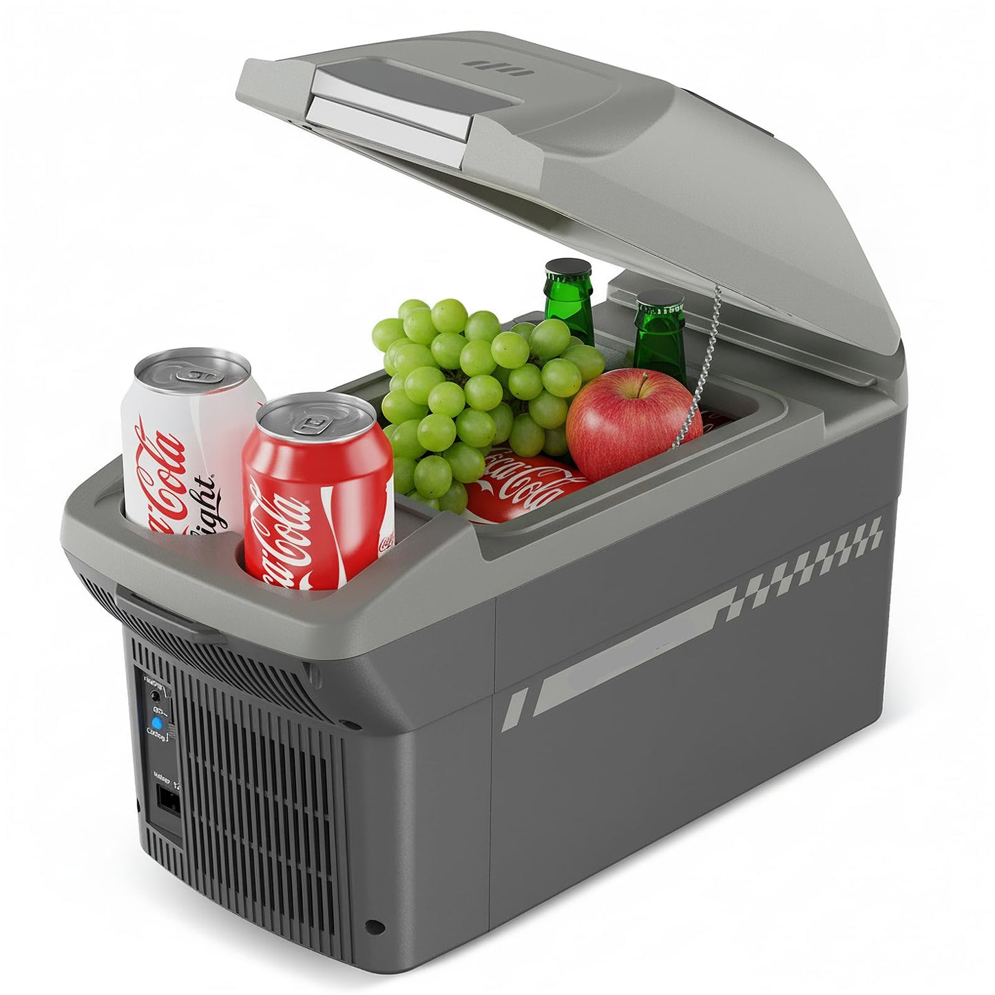 10QT Electric Cooler/Warmer - 9L Capacity, 12V DC, Shoulder Strap for Travel/Camping/Picnic - AR09