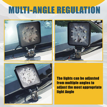 2-PCS Adjustable LED Light Bar Brackets - Ditch Light Mounts for Off-Road Trucks (Black)