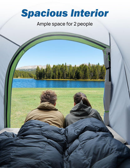 Pickup Truck Tent 2.0 - Double Layer Waterproof PU2000mm for 5.5'-5.8' Beds (2-Person, Green)