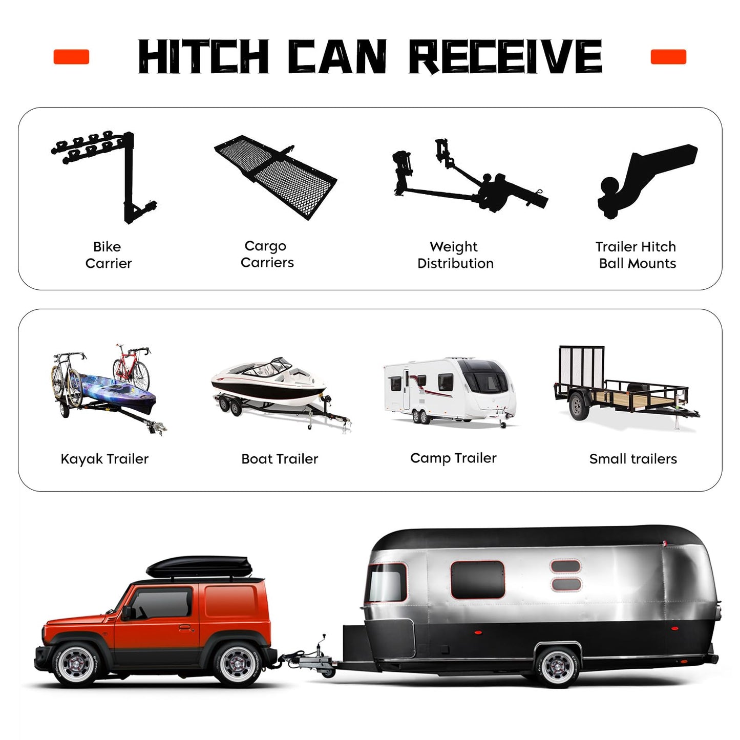 2" Receiver Hitch for Silverado/Sierra, Class 4 Towing Kit