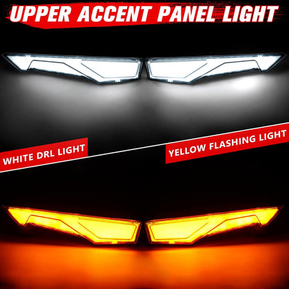 Front Upper Accent Panel & LED Light Kit for Polaris Slingshot S SL SLR R 2020-2024