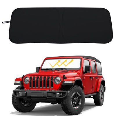 310T Polyester Sun Shade for 2018-2026 Jeep Wrangler JL & Gladiator - Full Cover