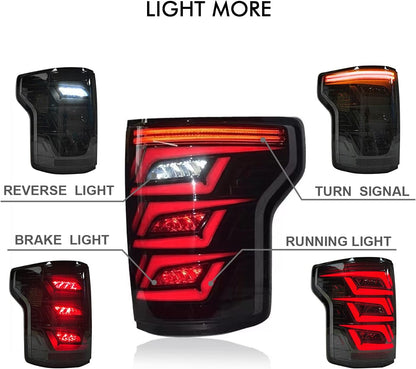 LED Smoked Tail Lights Fits Ford F150 Pickup 2015-2020