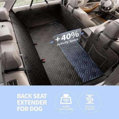 400 lb Hard-Bottom Dog Seat Cover - 600D Waterproof Scratch-Proof Hammock for Car/SUV