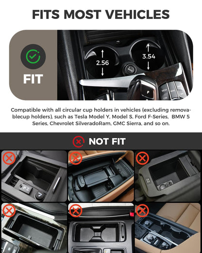 360° Rotating Car Desk with Cup Holder - Upgraded Steering Wheel Tray for Laptop/Food, Universal Fit