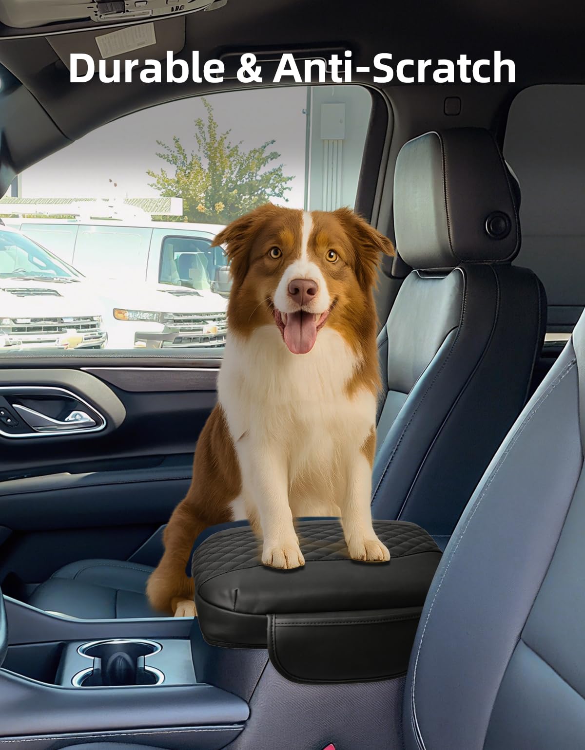Thickened Console Cover (1.2") for 2019-2025 Chevy/GMC Trucks & SUVs (Bucket Seats) - 2 Pockets