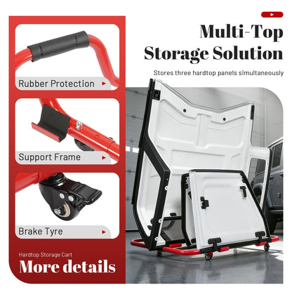 Jeep Wrangler Hardtop Storage Cart with Sliding Brakes