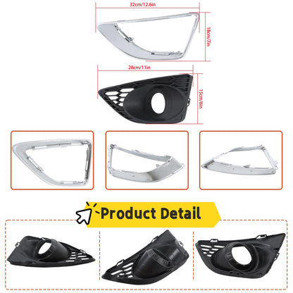 Fusion 2010-2012 Front Fog Light Cover Bezel with Chrome Trim