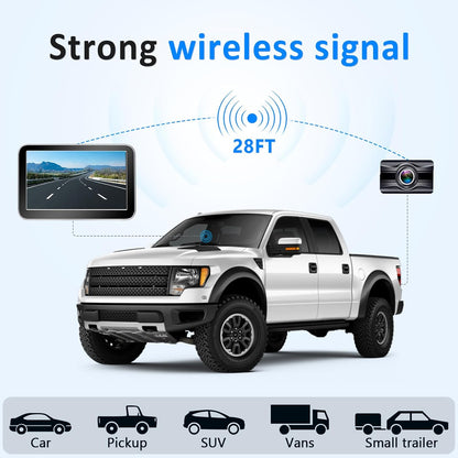 7-Inch Wireless Backup Camera for Truck ,Pickup, Trailer, Cars - OHMU