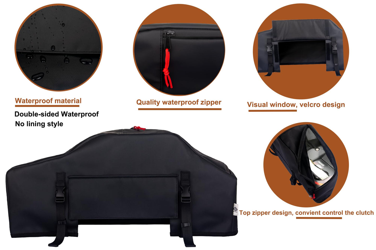 UV & Waterproof Winch Cover for 8000-13500 lbs Electric Winches (Black)