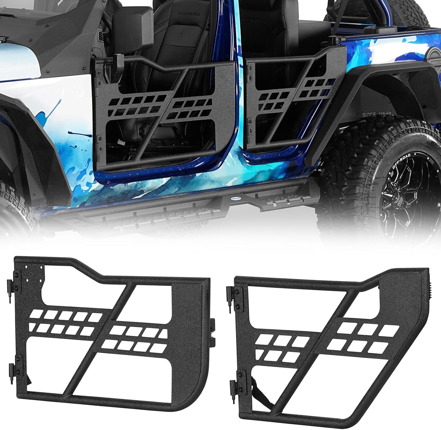 Tubular Half Doors (4-PCS) for 2018-2025 Jeep Wrangler JL & 2020-2025 Gladiator JT - Excludes 2026+ Models