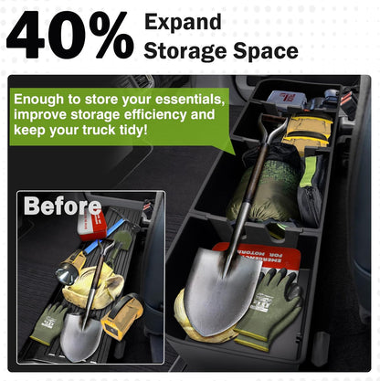 Under Seat Storage Organizer for 2015-2026 Ford F-150 & 2017-2025 F-Series Super Duty (Black)