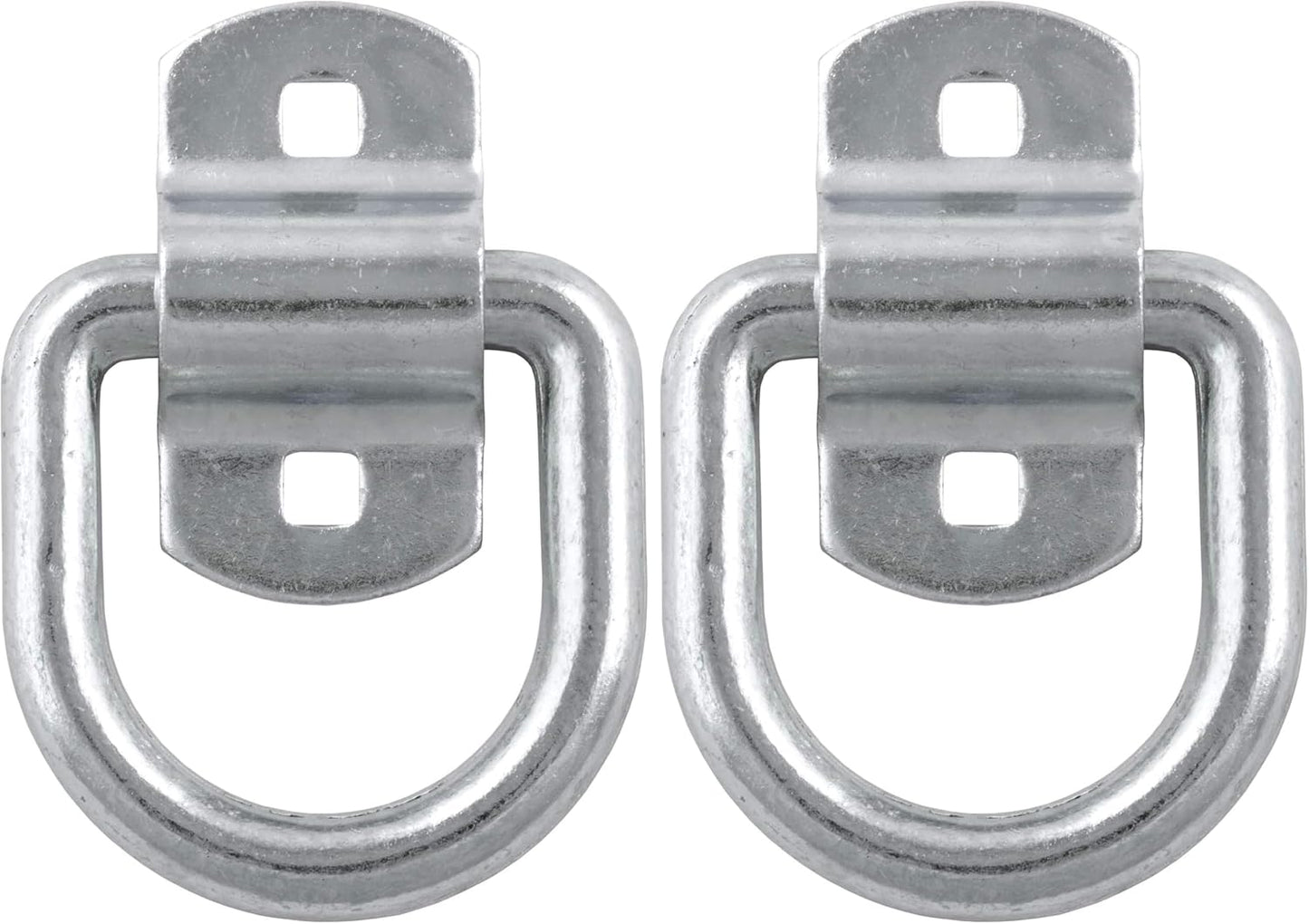 3"x3" Surface-Mount D-Ring Tie Downs (2-Pack) - 11,000 lb Break Strength