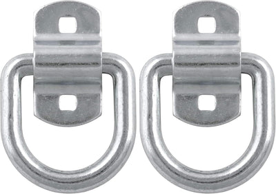 3"x3" Surface-Mount D-Ring Tie Downs (2-Pack) - 11,000 lb Break Strength