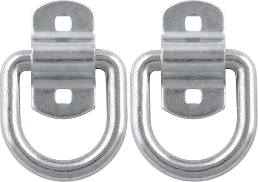 3"x3" Surface-Mount D-Ring Tie Downs (2-Pack) - 11,000 lb Break Strength