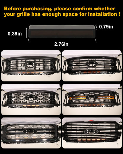 Ford F150 LED Front Grill Lights (2018-2026 Amber, 4-Pack)