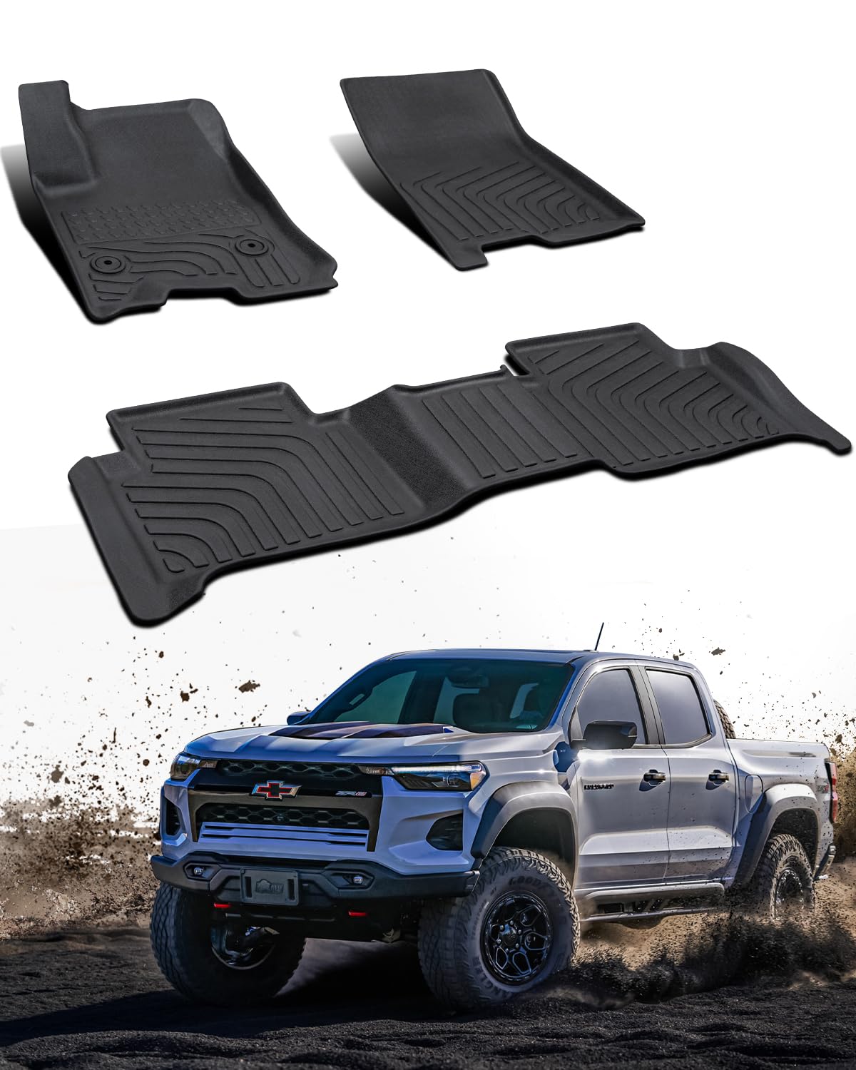Custom Floor Mats for Chevy Chevrolet Colorado GMC Canyon 2023 2024 - OHMU