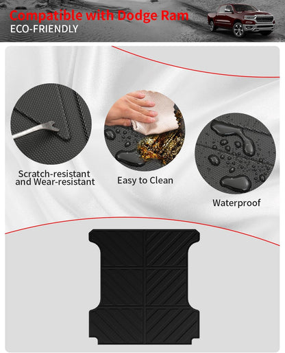 5.7 FT Truck Bed Mat Compatible with 2019-2024 Dodge Ram 1500 Bed Mat - OHMU