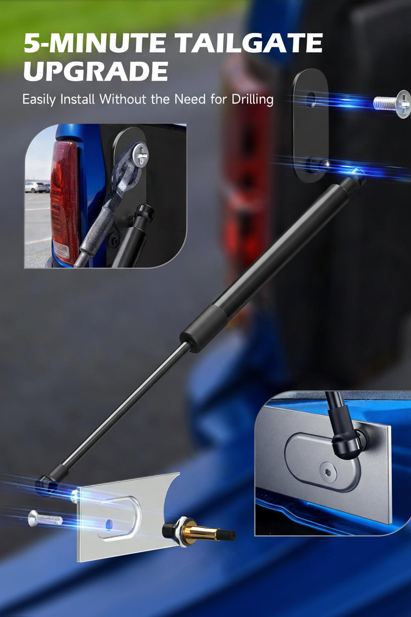 Tailgate Assist for 2009-2025 Dodge Ram 1500/2500/3500 - Smooth Drop, Bolt-On