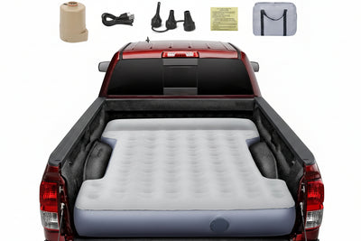 Inflatable Truck Bed Mattress for 6-6.5ft Short Beds - Full Size, w/Wireless Rechargeable Air Pump