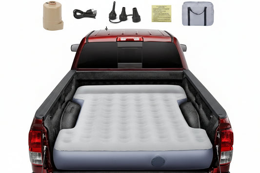 Inflatable Truck Bed Mattress for 6-6.5ft Short Beds - Full Size, w/Wireless Rechargeable Air Pump