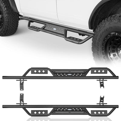 Side Steps Running Boards Rock Rails for 4 Door Ford Bronco 2021 -2024  (Exclude Bronco Sport)
