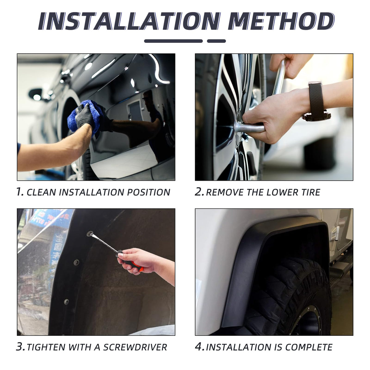 Flexible Rubber Fender Flares for Vehicles