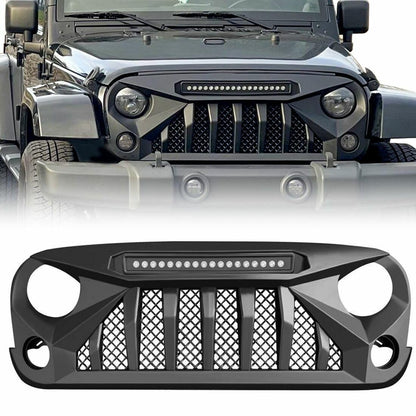 Jeep Wrangler JK Front Grille with Off-Road Lights