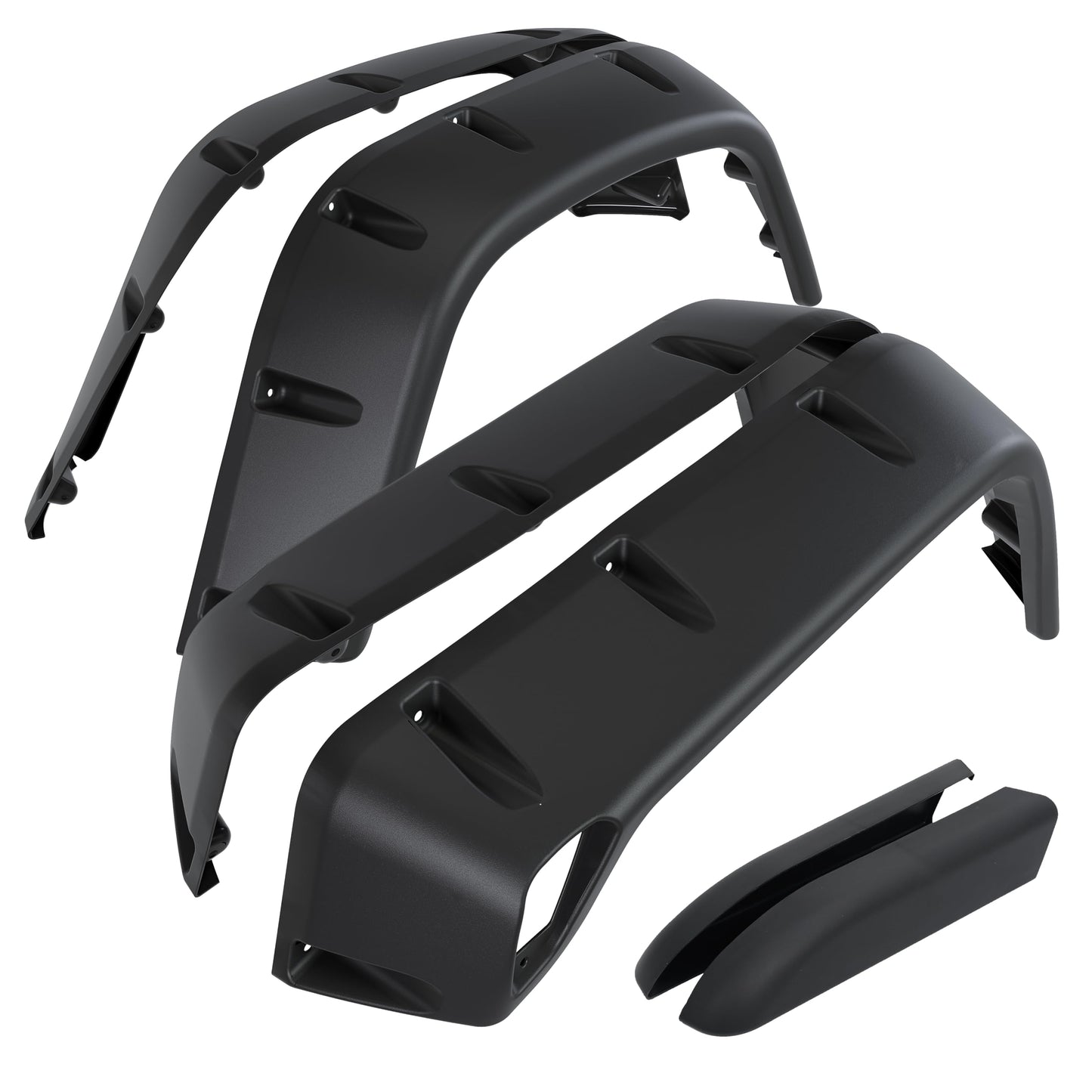 Jeep Wrangler TJ/LJ Fender Flares, Pocket-Riveted, Textured Black