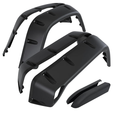 Jeep Wrangler TJ/LJ Fender Flares, Pocket-Riveted, Textured Black