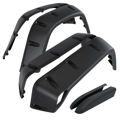 Jeep Wrangler TJ/LJ Fender Flares, Pocket-Riveted, Textured Black