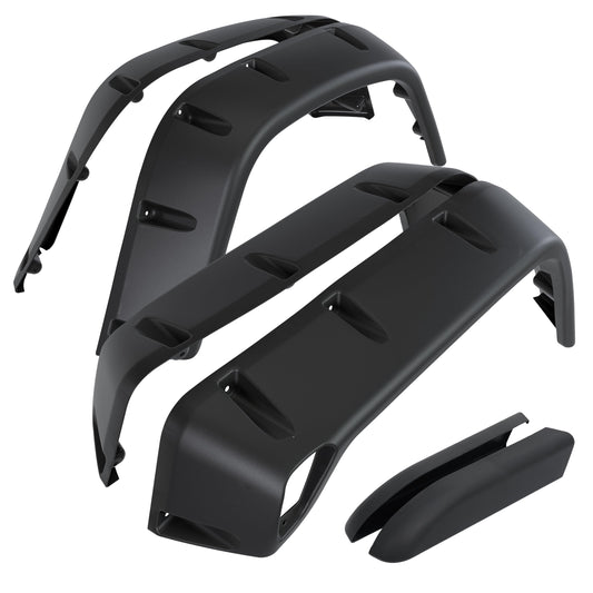 Jeep Wrangler TJ/LJ Fender Flares, Pocket-Riveted, Textured Black