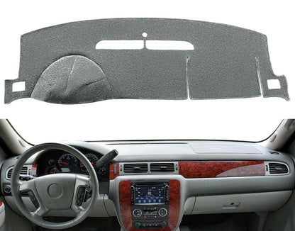 Dashboard Cover Dash Mat Carpet Fit for 2007-2014 Chevy Chevrolet Tahoe Suburban,2007-13 Chevy Avalanche Silverado 1500 2500 3500 LTZ /2007-13 GMC Sierra SLT Denali,2007-14 GMC Yukon XL (Black) Y24