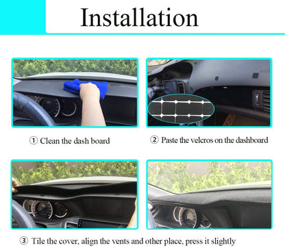 Dashboard Cover Dash Mat Carpet Fit for 2007-2014 Chevy Chevrolet Tahoe Suburban,2007-13 Chevy Avalanche Silverado 1500 2500 3500 LTZ /2007-13 GMC Sierra SLT Denali,2007-14 GMC Yukon XL (Black) Y24