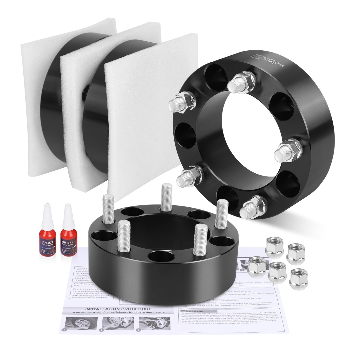 2" Hubcentric Wheel Spacers 5x139.7 for 2012-2018 Ram 1500 - M14x1.5 Studs, 108mm Bore