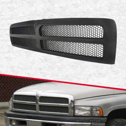 All-Black Honeycomb Front Grille for 1994-2002 Dodge Ram 1500/2500/3500