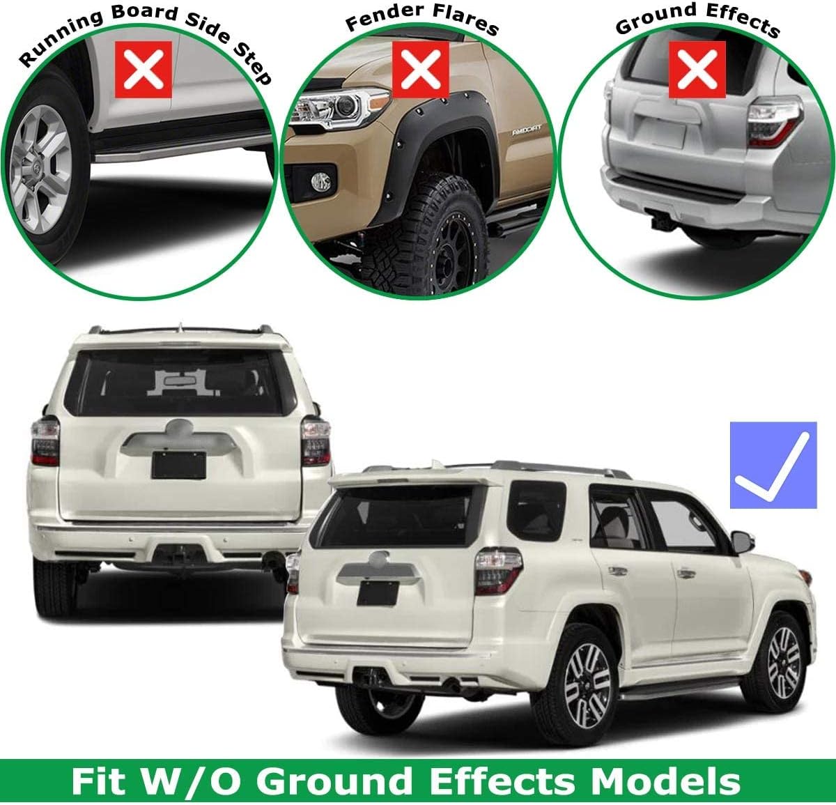 Mud Flaps Splash Guards w/Hardware Kit Replacement for 2010-2023 Toyota 4Runner - OHMU