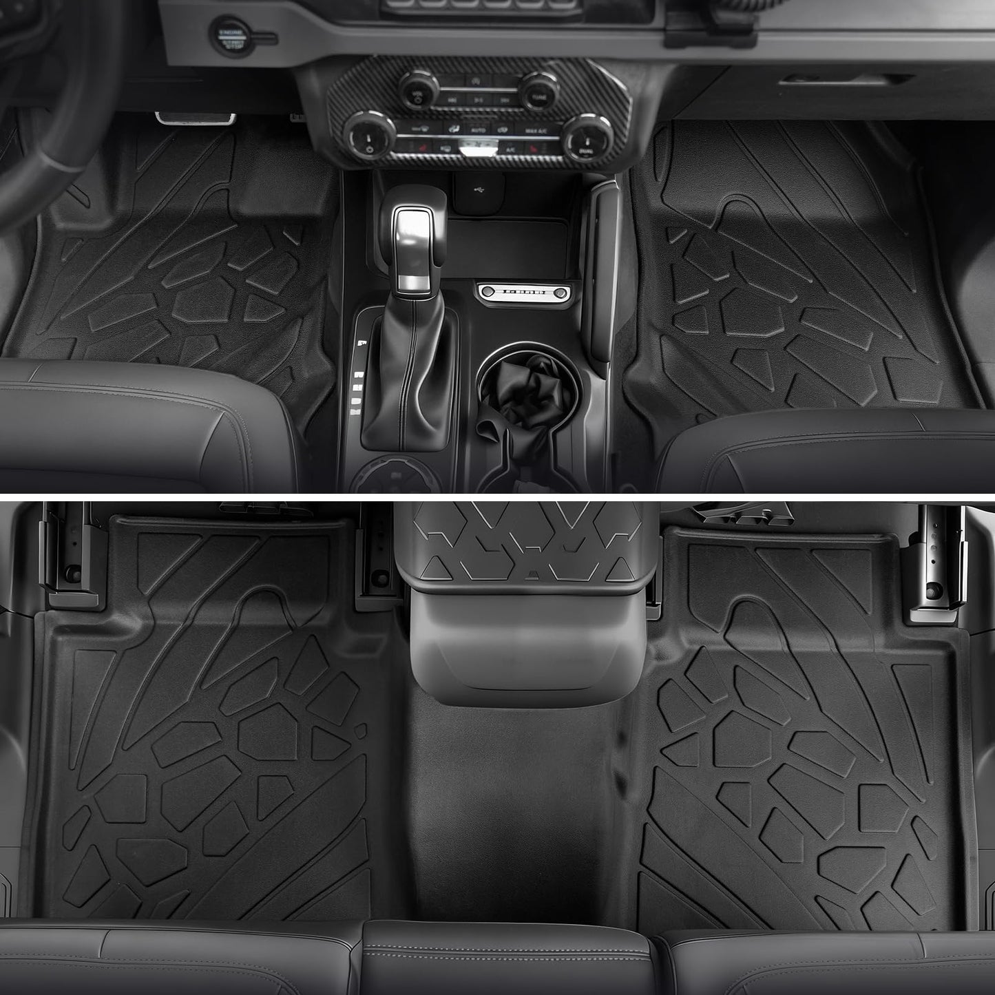 Floor Mats & Cargo Liner Set for 2021-2026 Ford Bronco 4-Door - Full Coverage with Door Sill Guards