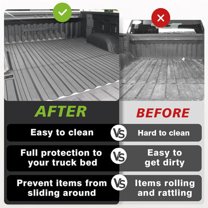 Truck Bed Mat Compatible with 2019-2024 Chevy Silverado/GMC Sierra 1500 - OHMU