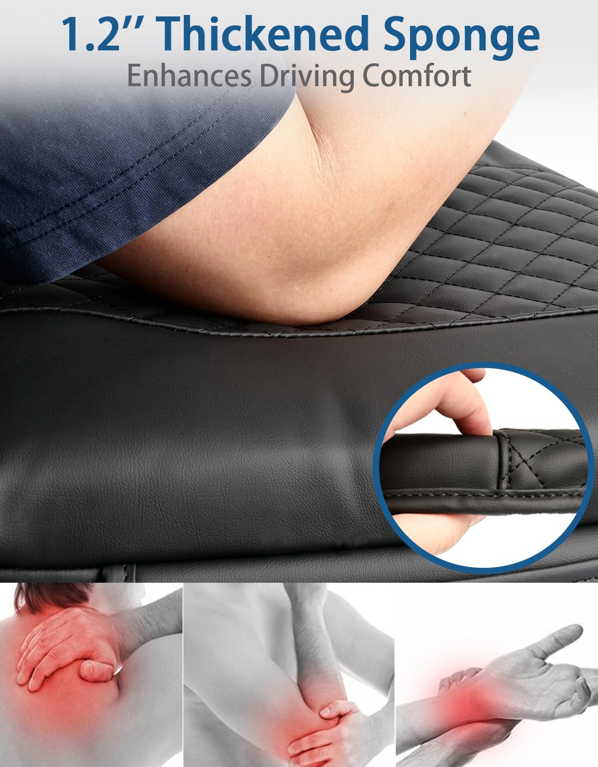 Thickened Console Cover (1.2") for 2019-2025 Chevy/GMC Trucks & SUVs (Bucket Seats) - 2 Pockets