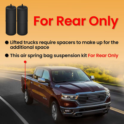 Air Helper Spring Kit for 2009-2024 Ram 1500/Classic - 2100 lb Load Leveling, 60818HD