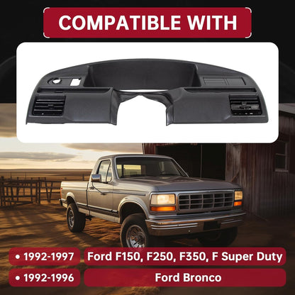 Dash Cluster Bezel for 1992-1997 Ford F-Series & Bronco (Gas Engines Only) - Replaces F2TZ15044D70A