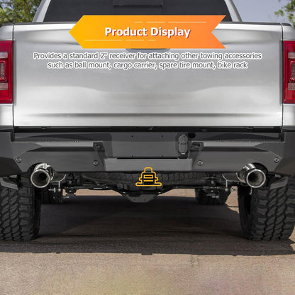 WeiSen 2" Rear Trailer Hitch Receiver Class 3 Towing Hitch Compatible with Dodge Ram 1500 1500 5th Gen (DT) with Factory Class 3 Towing Bumper, Black