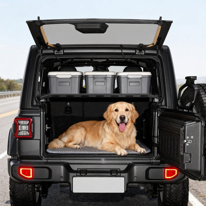Rear Trunk Cargo Rack with Net for 2007-2024 Jeep Wrangler JK 4-Door Hardtops - 300 lb Capacity