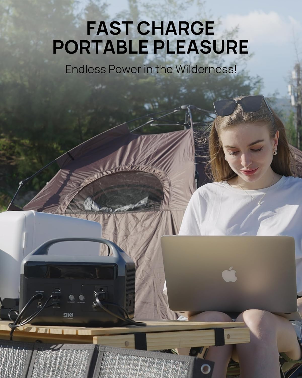 Portable Power Station 56000mAh, 179.2Wh LiFePO4 Battery Backup w/ 2 300W (Peak 600W) AC Outlets, 1.5hrs Fast Charging, Power Bank for Hurricane Emergency/Outdoor Camping/RVs/Home Use