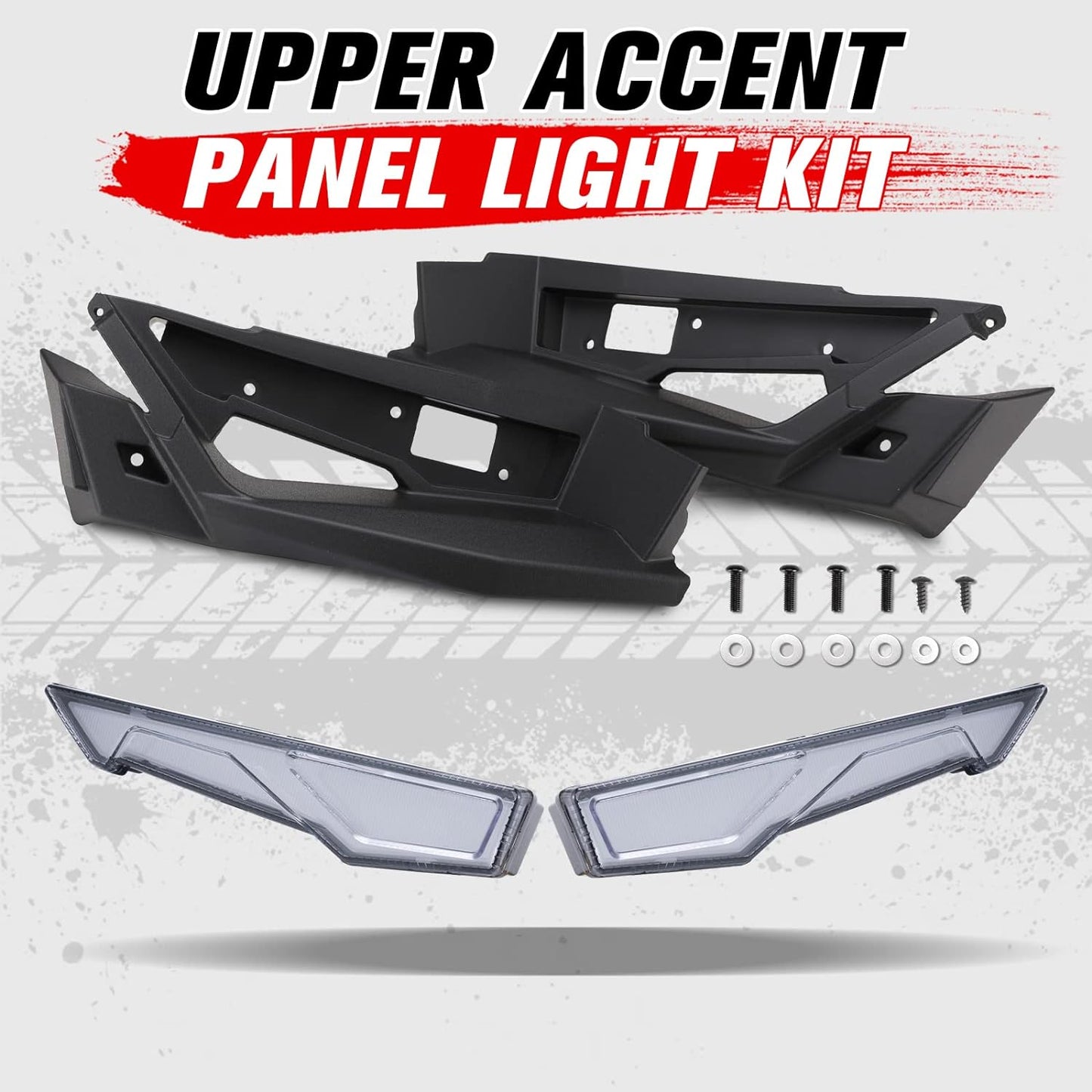 Front Upper Accent Panel & LED Light Kit for Polaris Slingshot S SL SLR R 2020-2024